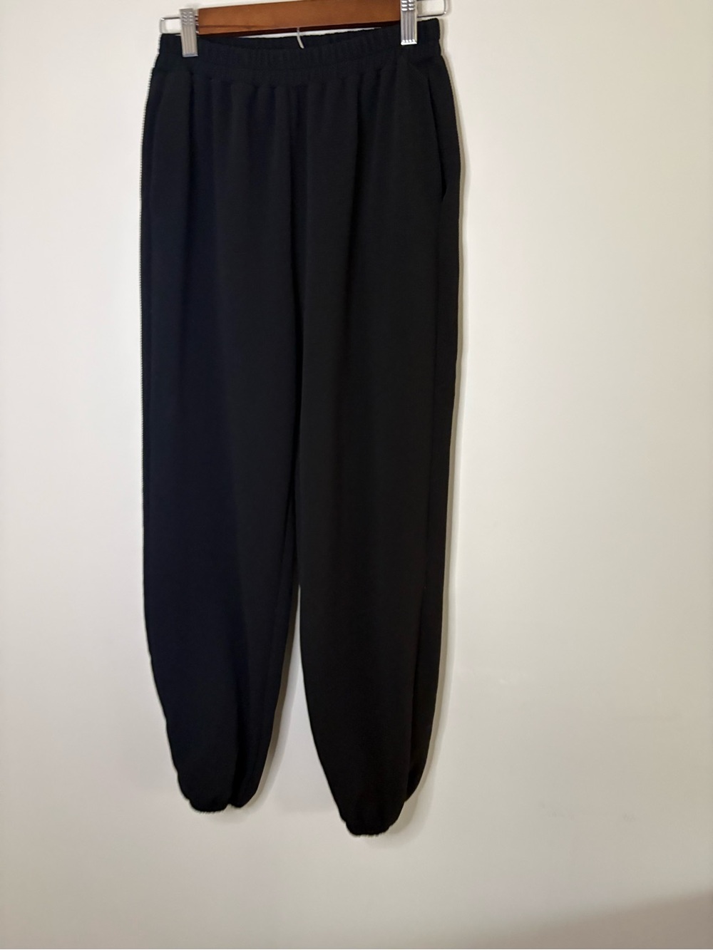 Shein Black Stretchy Drawstring Pants Womens Medium Jogger Leisure
